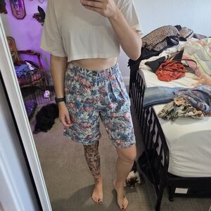 Floral Blue Women's Shorts